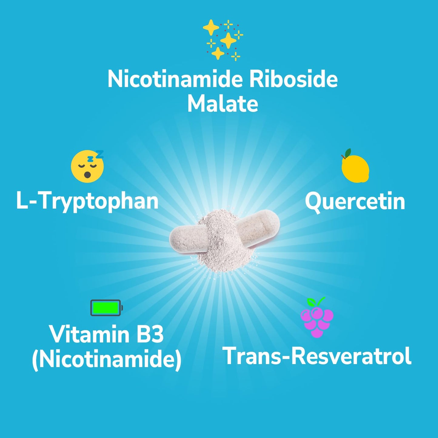 Vitalibre NAD Resveratrol Supplement 60 Capsules