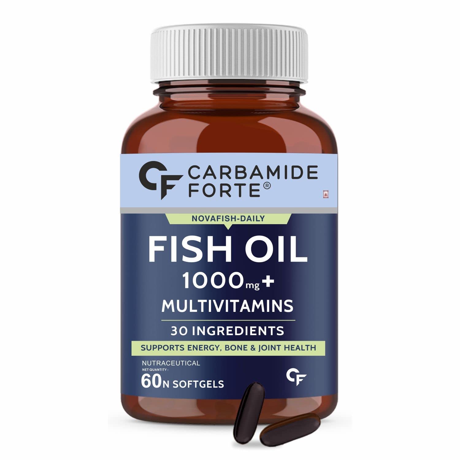Generic Fish Oil with Multivitamin and Omega-3 1000mg, 60 Capsules