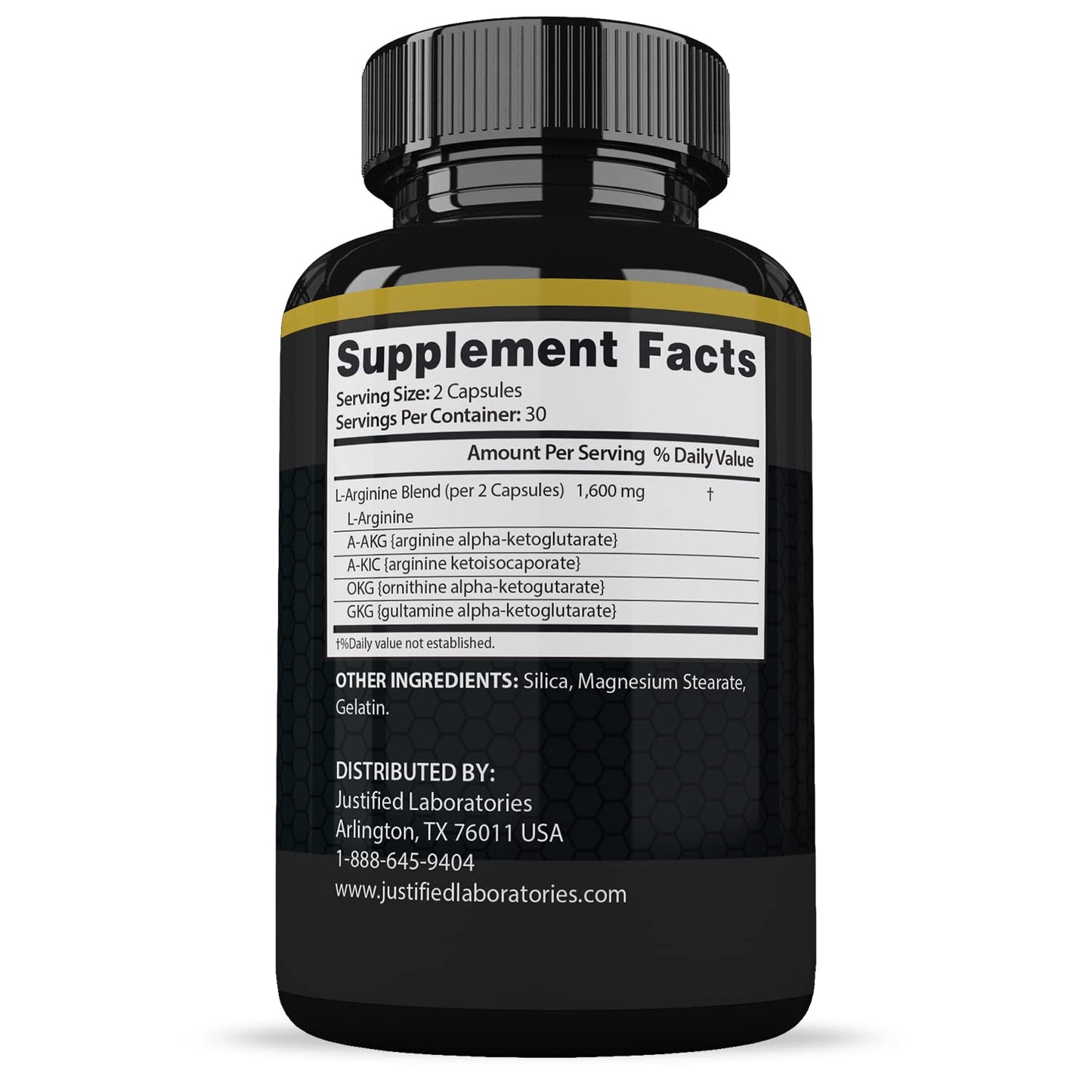 Justified Laboratories Vigor Now Max 1600MG All Natural Advanced Men's Health Formula 300 Capsules