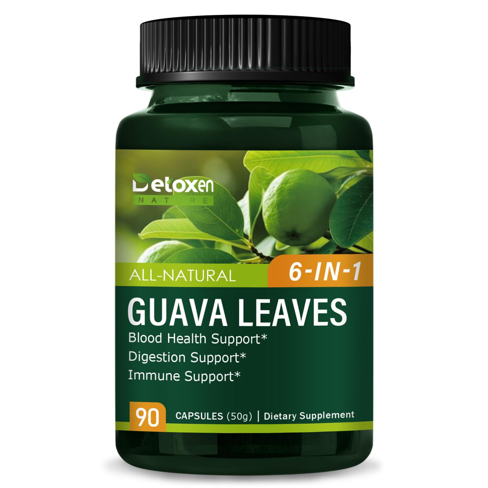 DetoxenNATURE Guava Leaves Extract Capsules, 90 Count