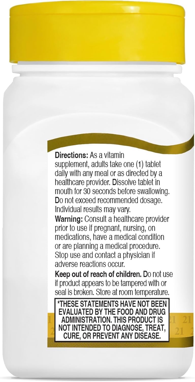 21st Century B-12 5000 mcg Tablets, 110 Tablets