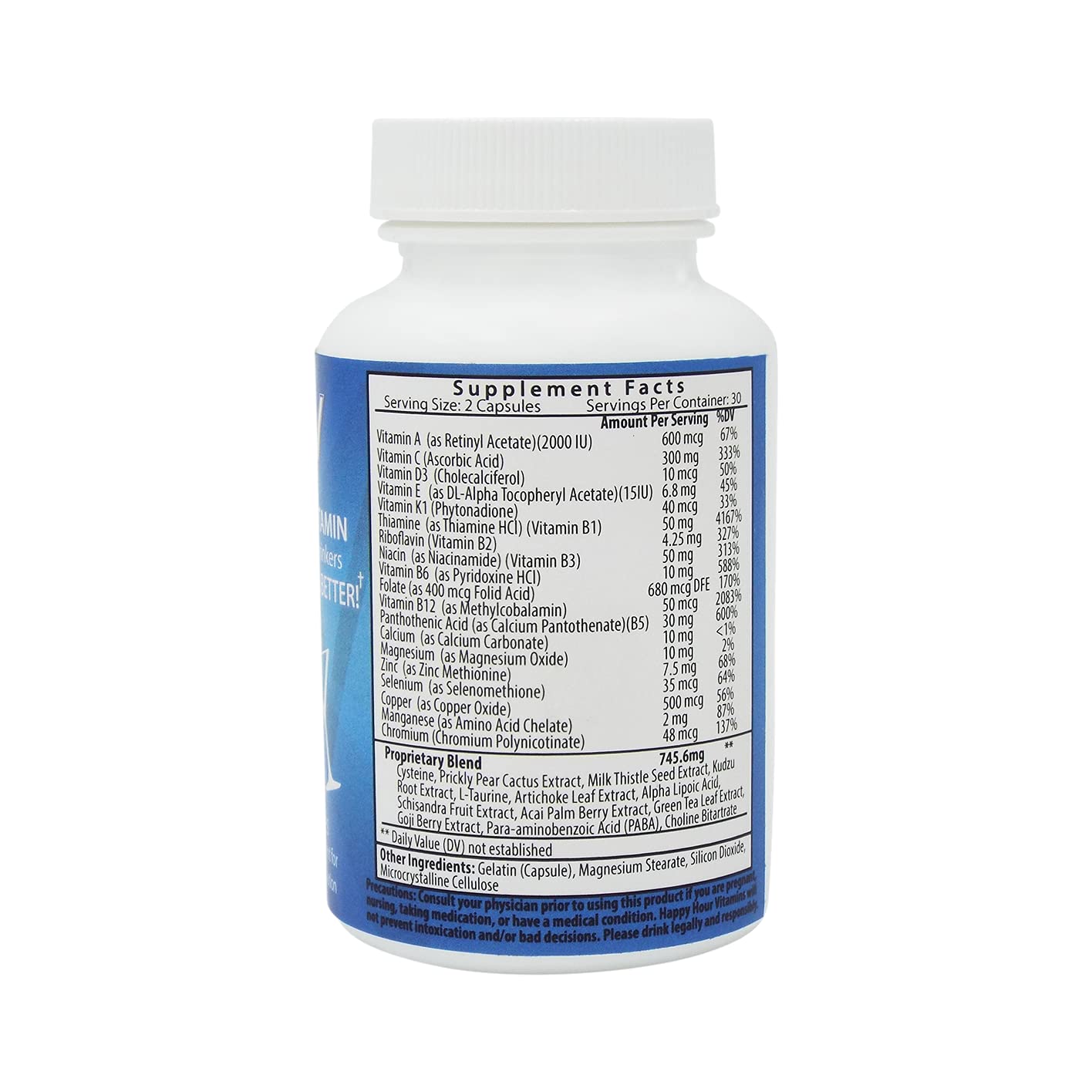 Happy Hour Vitamins Multivitamin Capsules 60 Count