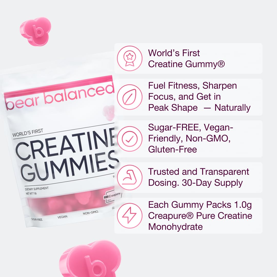 Bear Balanced Creatine Gummies 90 Count