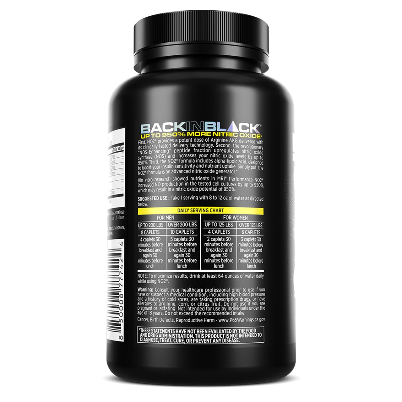 MRI Performance NO2 Nitric Oxide Booster Caplets, 180 Caplets