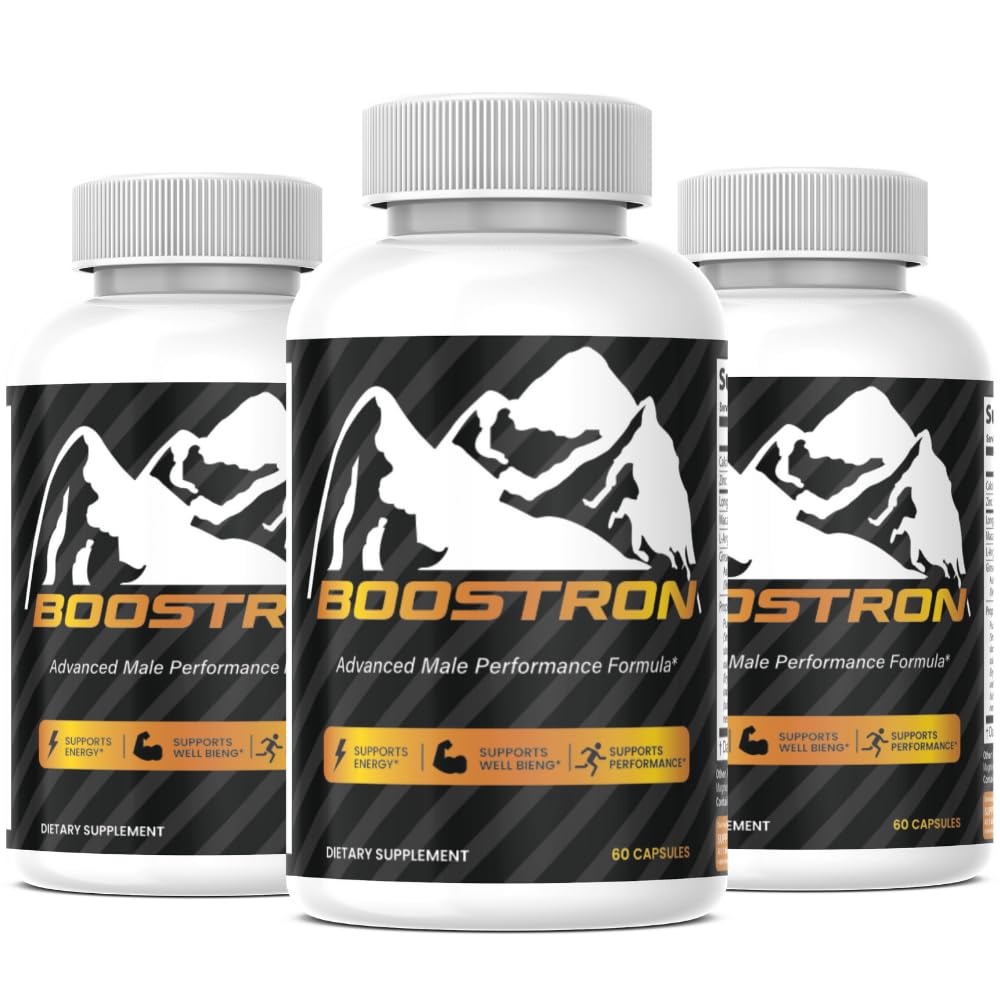 SuppNature Boostron Pills for Men Boostron Supplement for Strength and Stamina Support Advanced Formula Tablets, 180 Count