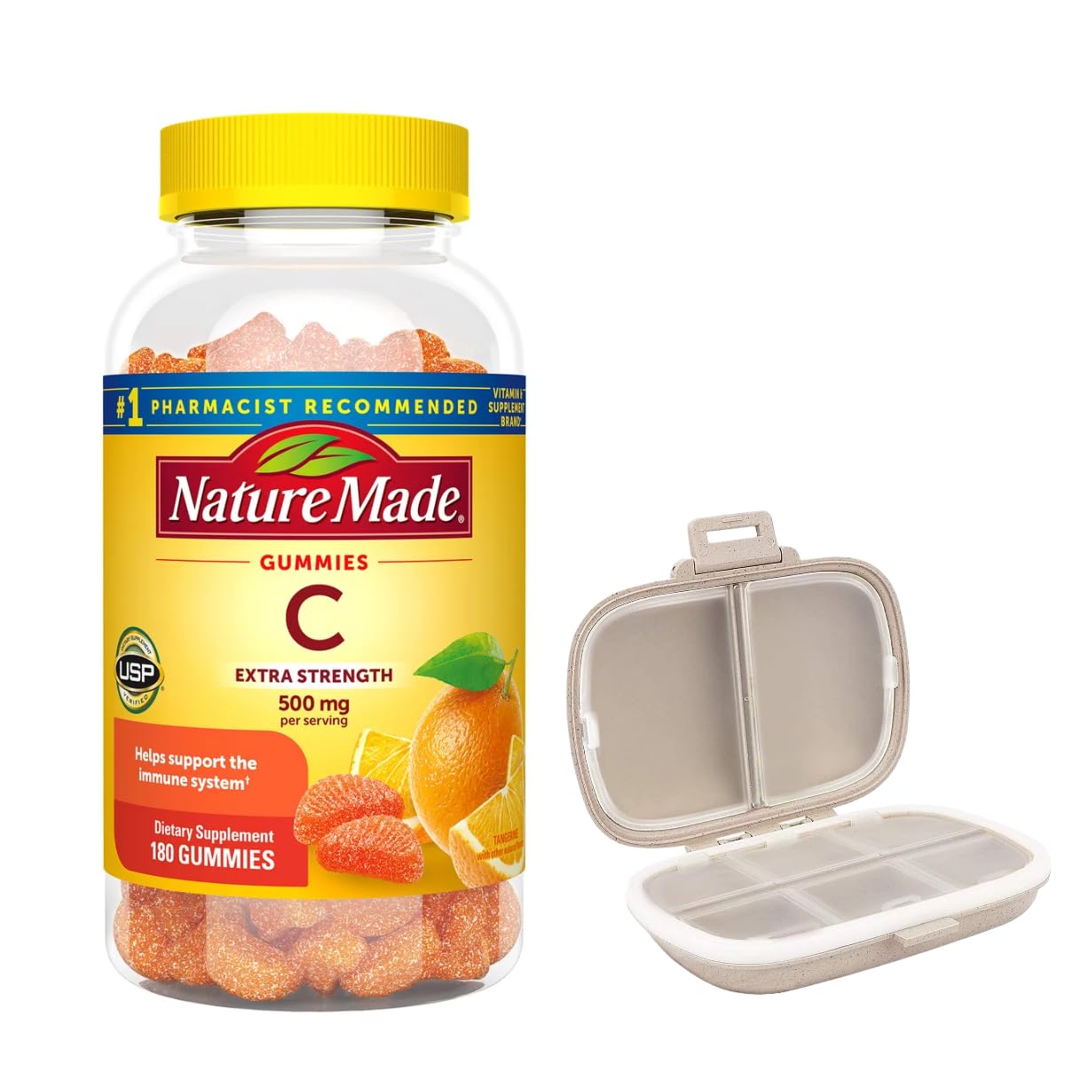 Nature Made Vitamin C 500 mg Gummies, 180 Count