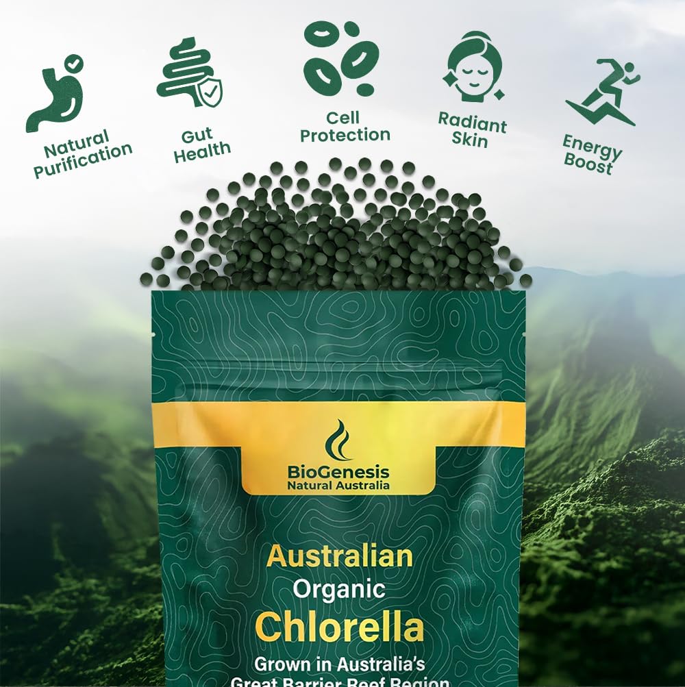 Biogenesis Organic Spirulina & Chlorella Minis Tablets 200mg, 600 Count