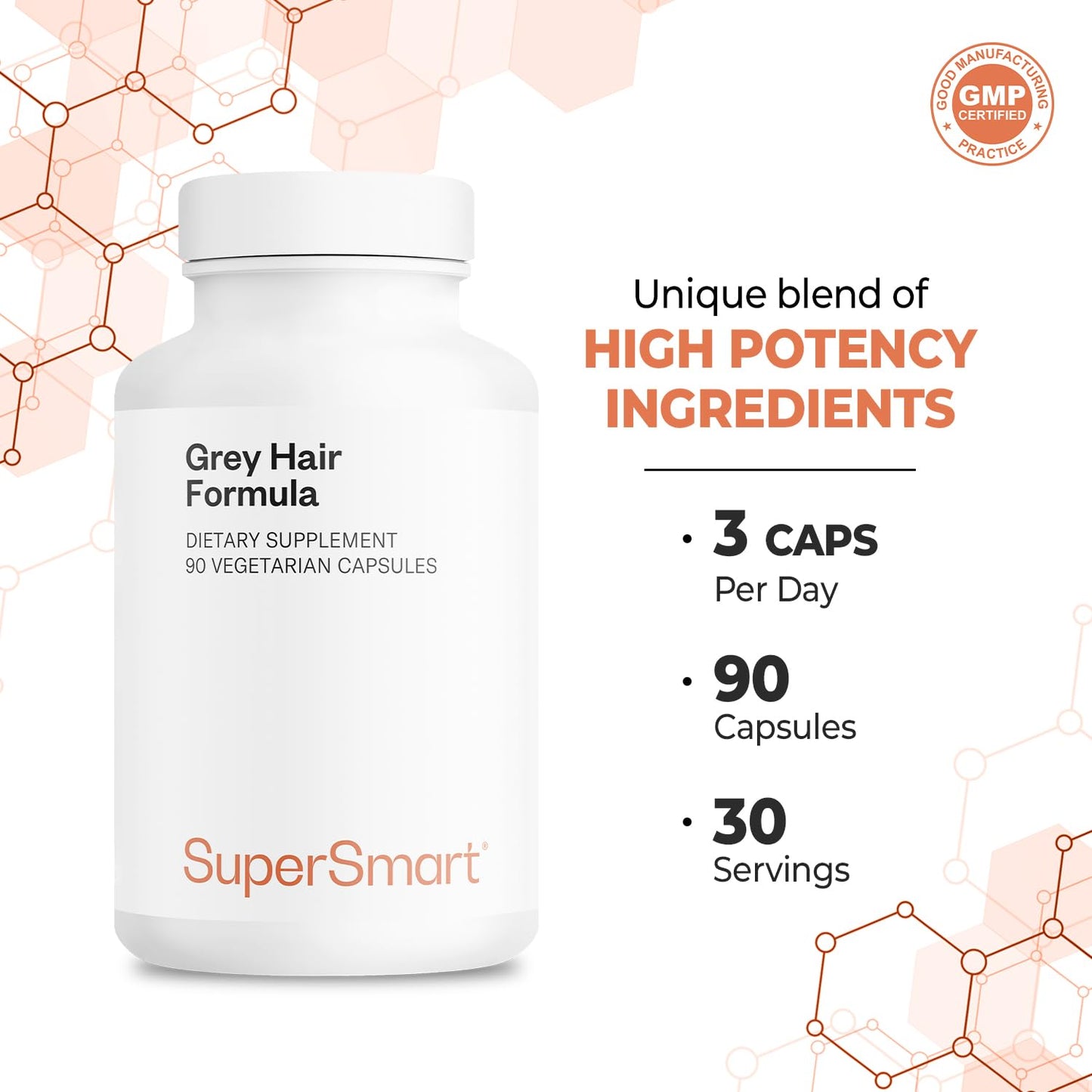 Supersmart Grey Hair Formula Advanced Formula Capsule 90 Count