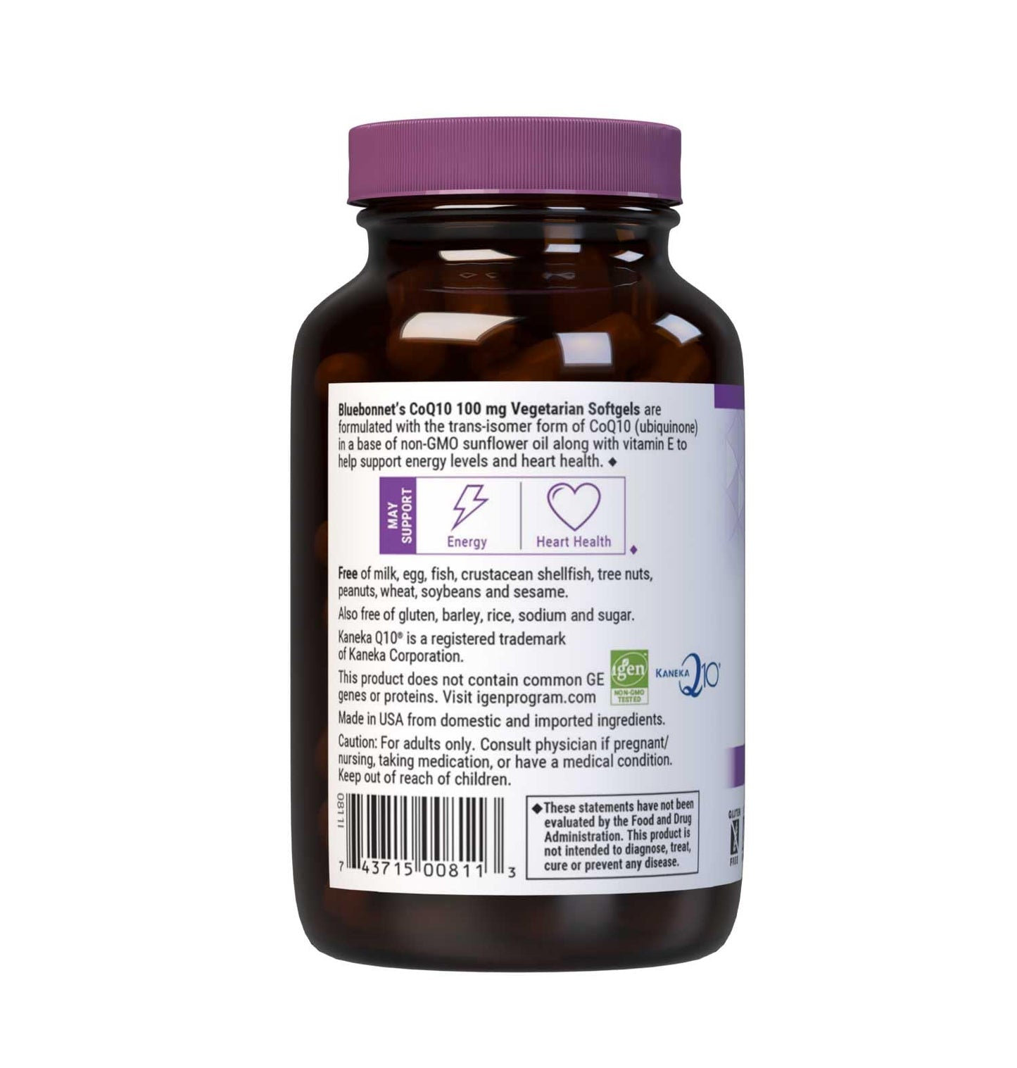 BlueBonnet CoQ10 100 mg Vegetarian Softgels 120