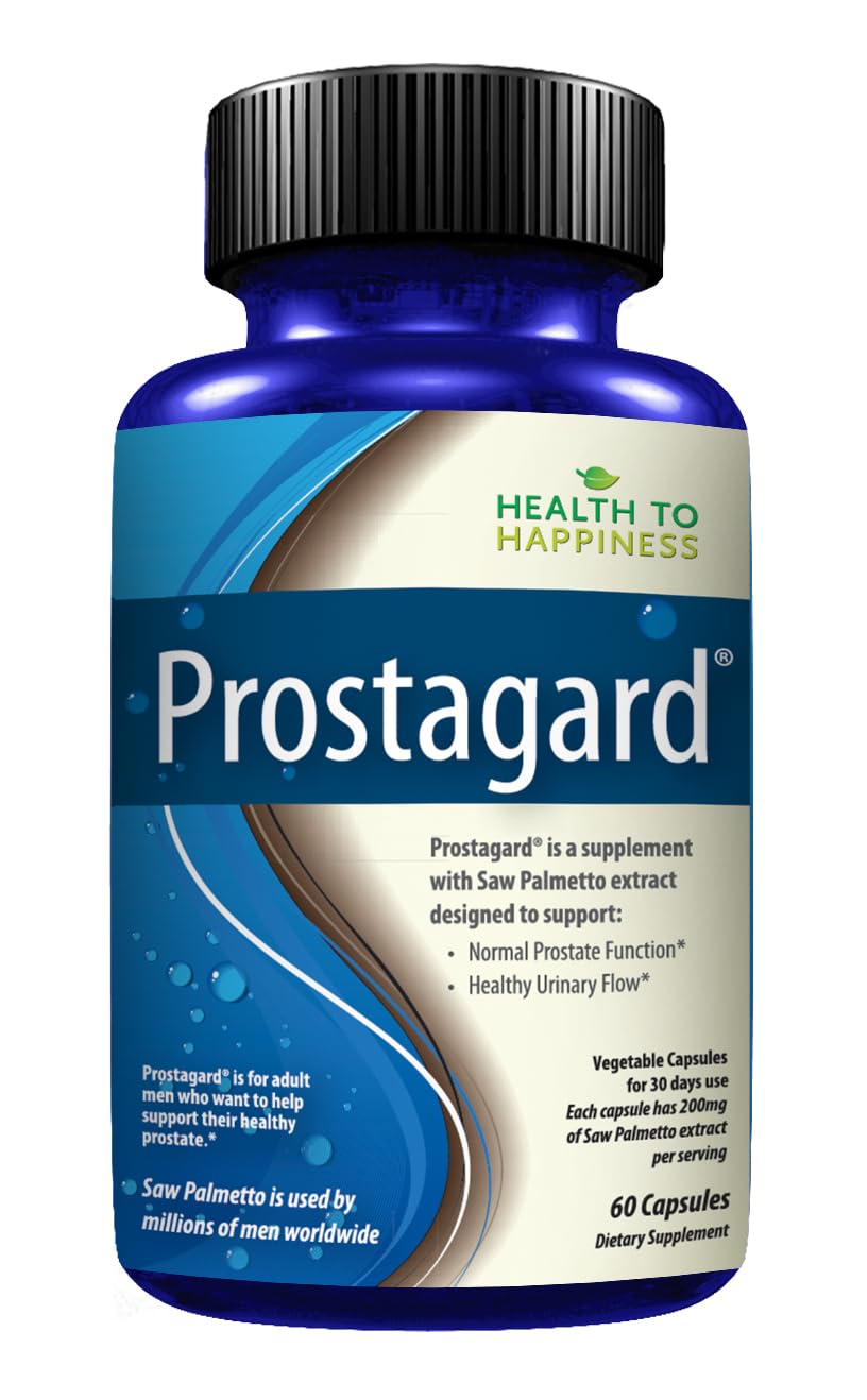 Health to Happiness ProstaGard Saw Palmetto Supplement for Men’s Prostate Health and Healthy Urinary Flow Capsules 30