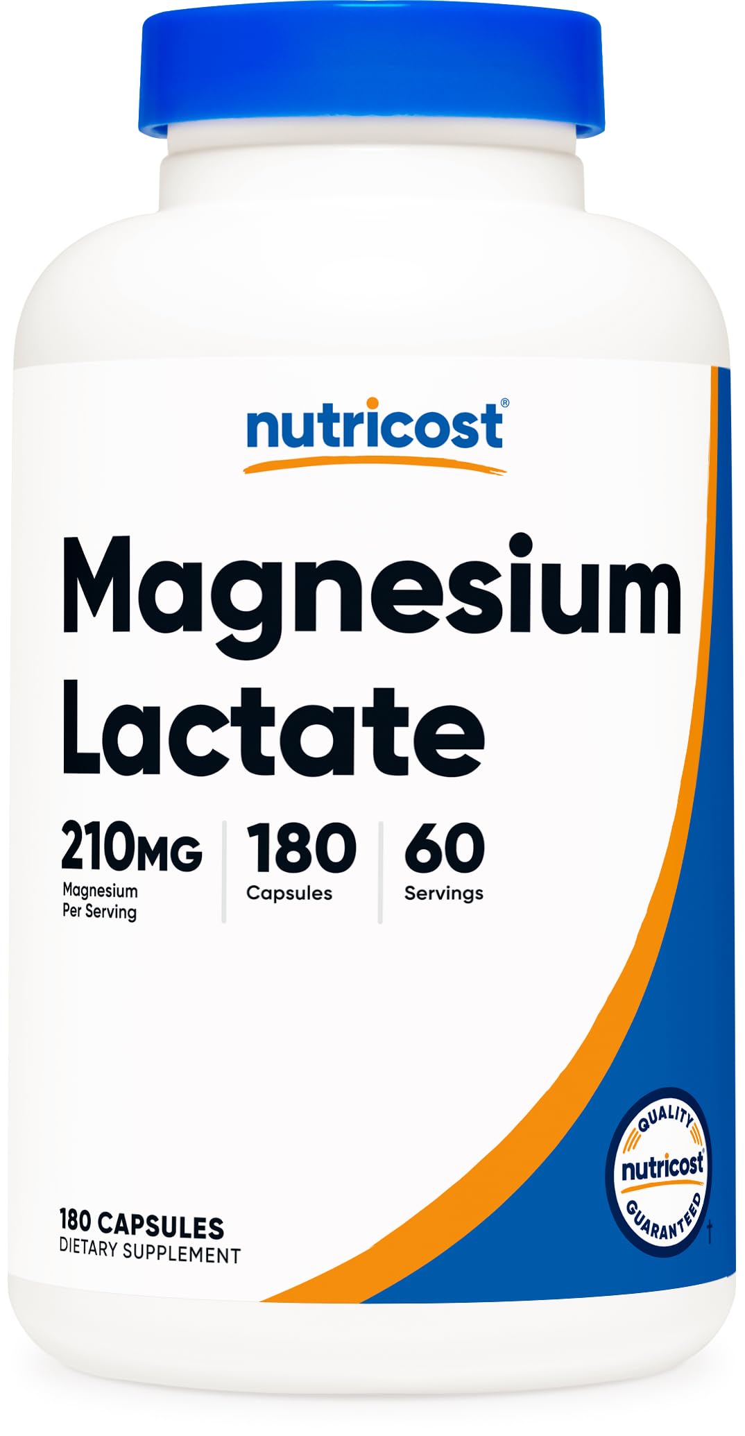 Nutricost Magnesium Lactate (210mg) 180 Capsules