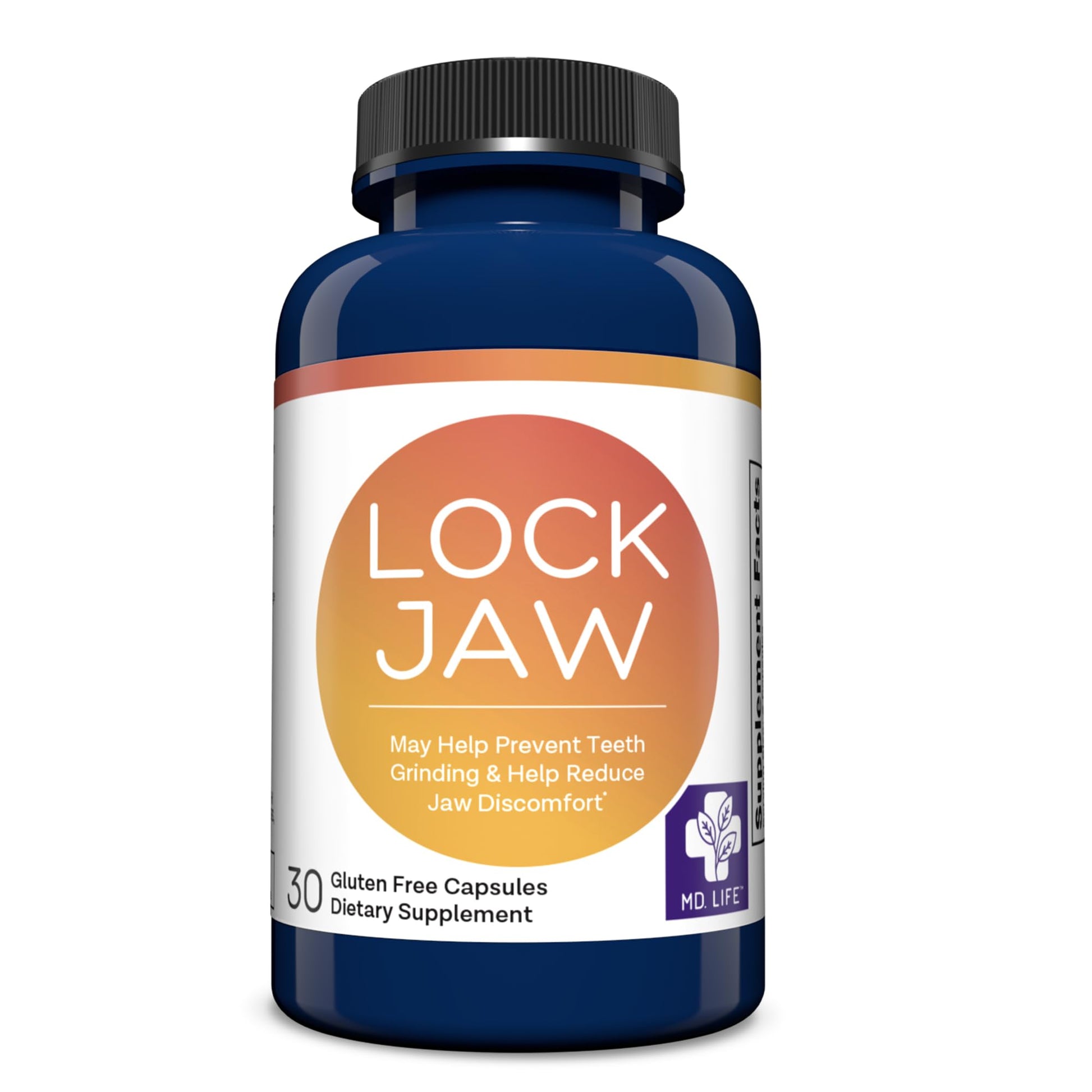 MD.LIFE Lock Jaw Assistance TMJ Relief Support and Jaw Relaxer Supplement, 90 Capsules