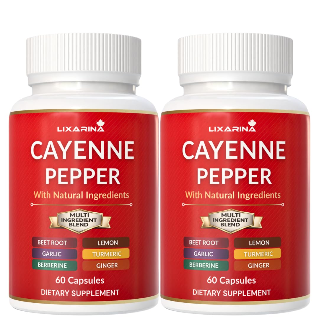 LIXARINA Cayenne Pepper Capsules 120 Count