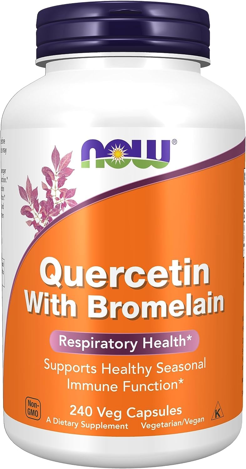 NOW Foods Quercetin with Bromelain, 480 Capsules