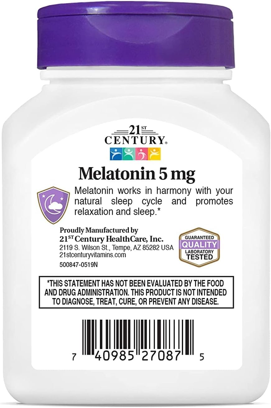 21st Century Melatonin 5mg 480 Tablets