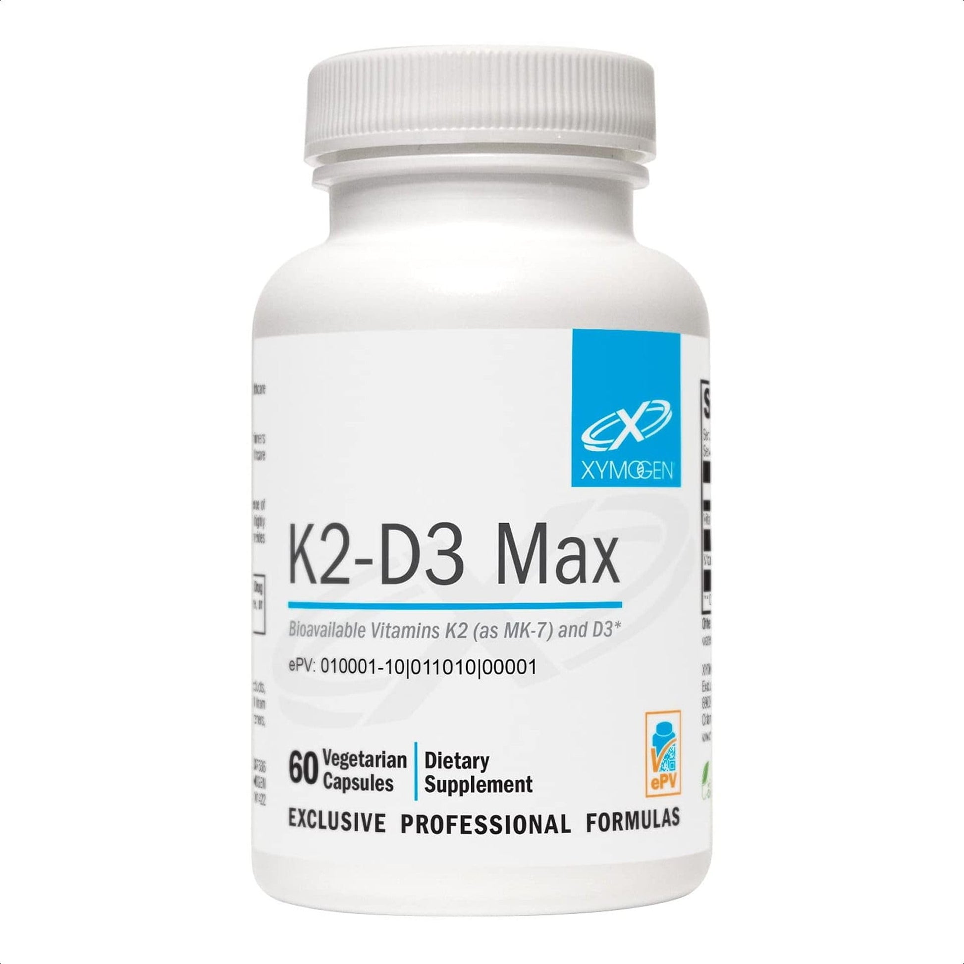 XYMOGEN K2-D3 Max Vitamin D3 K2 Supplement Capsules, 60 Count