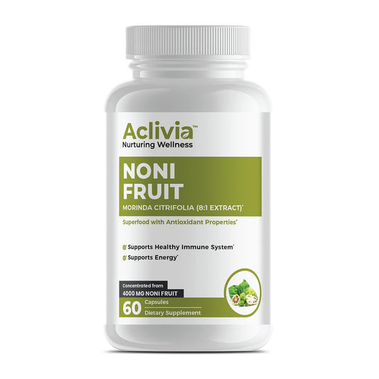Aclivia Hawaiian Noni Fruit 4000 mg Morinda Citrifolia Supplement, 60 Capsules