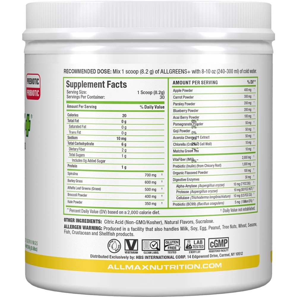 ALLMAX ALLGREENS+ Powder 8.68 Ounce