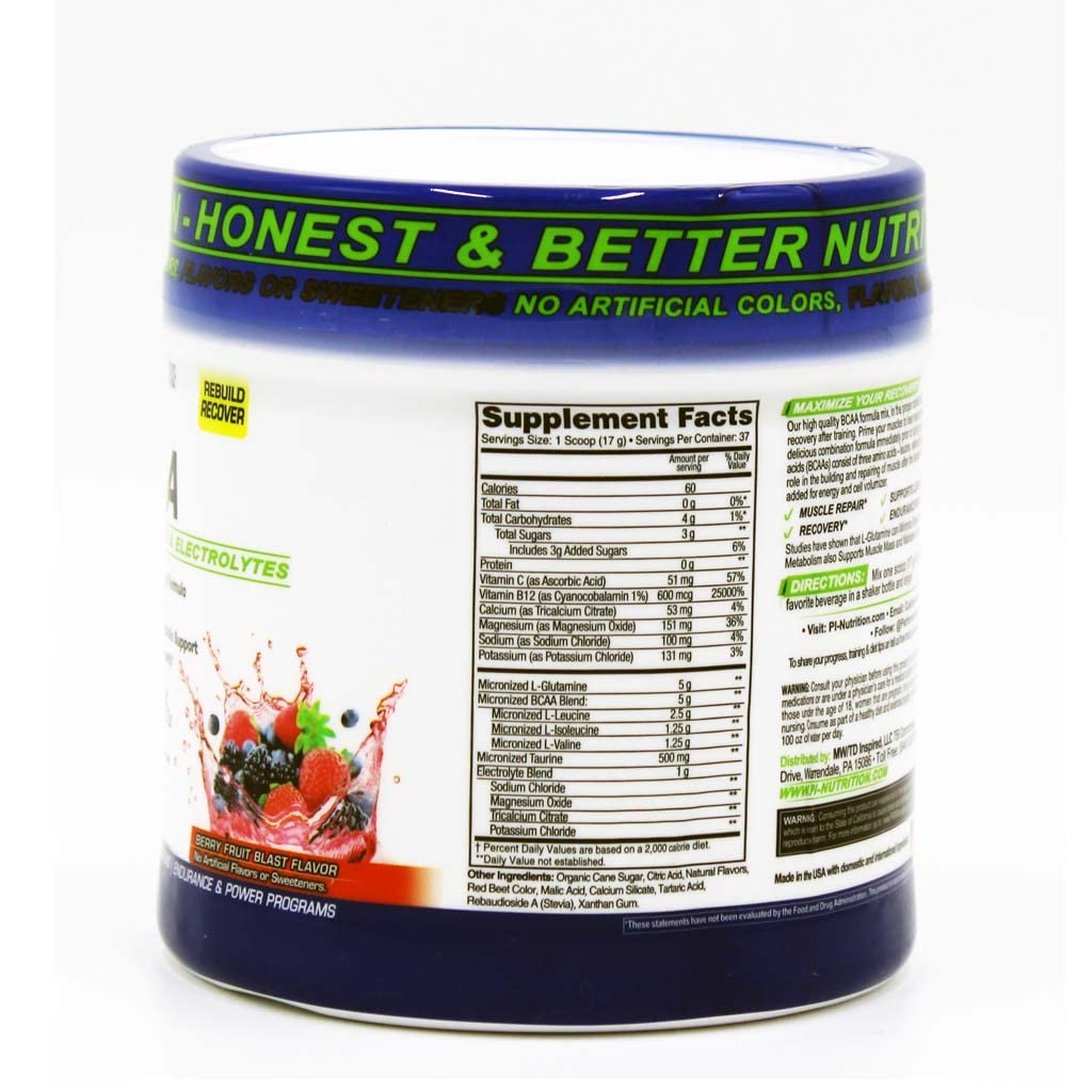 Performance Inspired BCAA Powder Berry Fruit Blast 22.24 oz