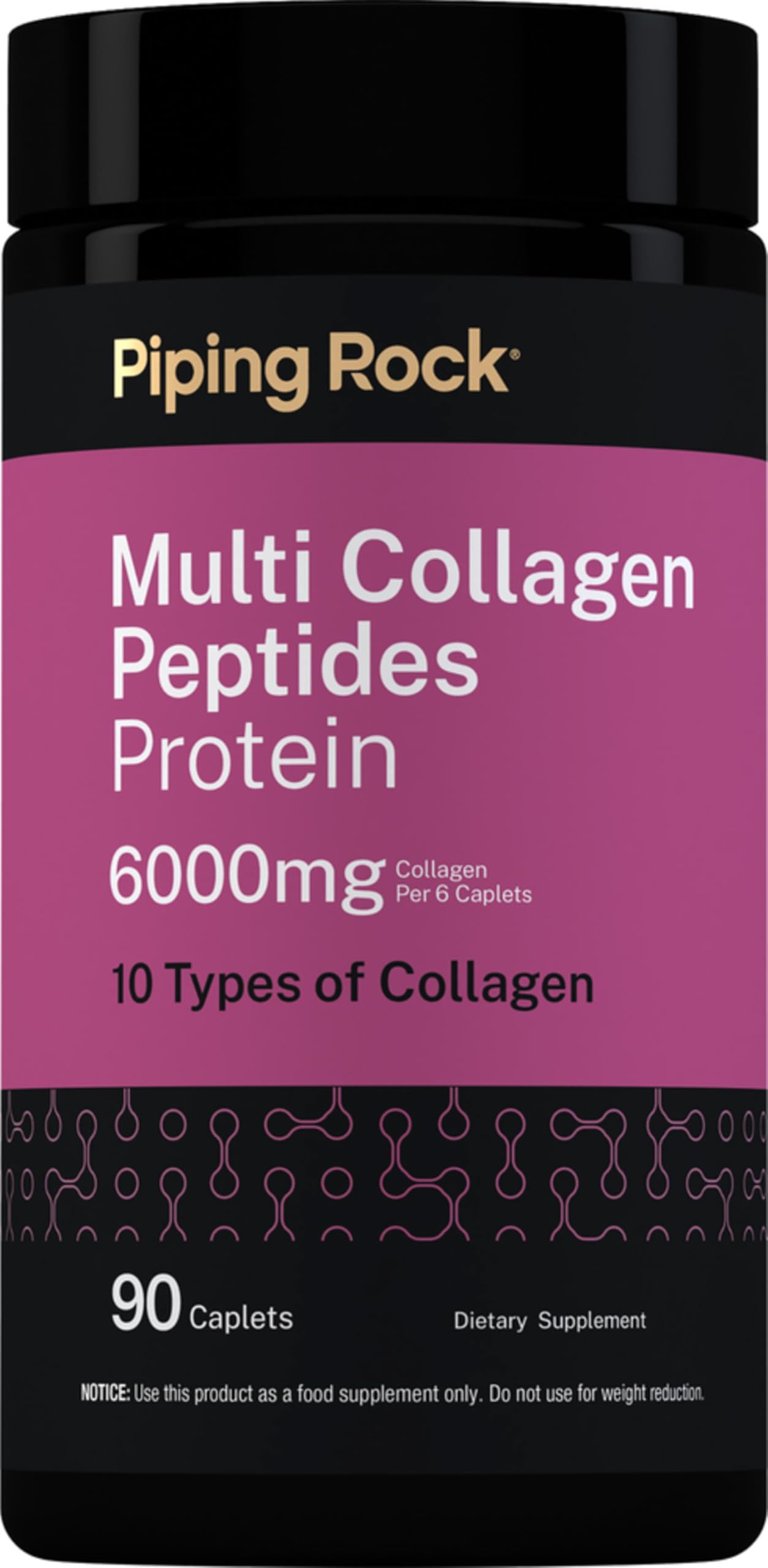 Piping Rock Multi Collagen Peptides 6000mg Caplets 90 Count