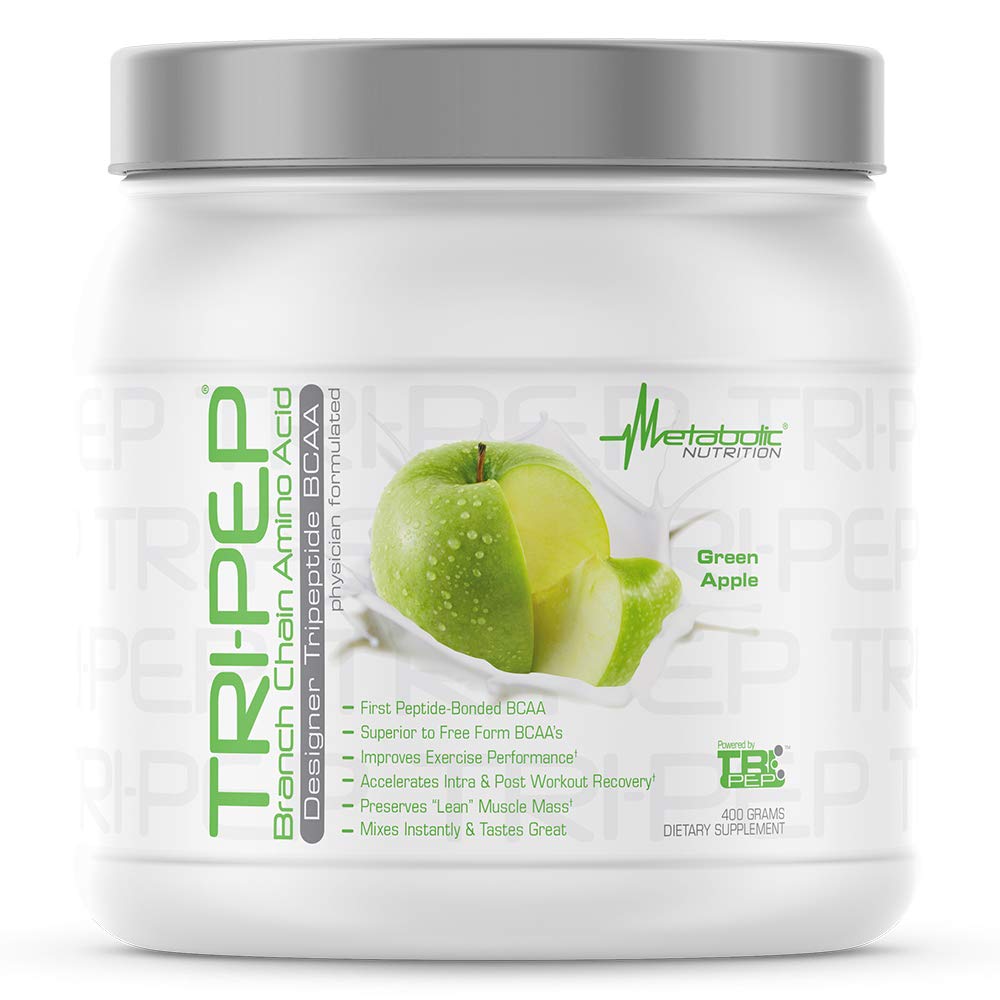 Metabolic Nutrition TRIPEP Tri-Peptide BCAA Powder, Green Apple, 14.1 oz