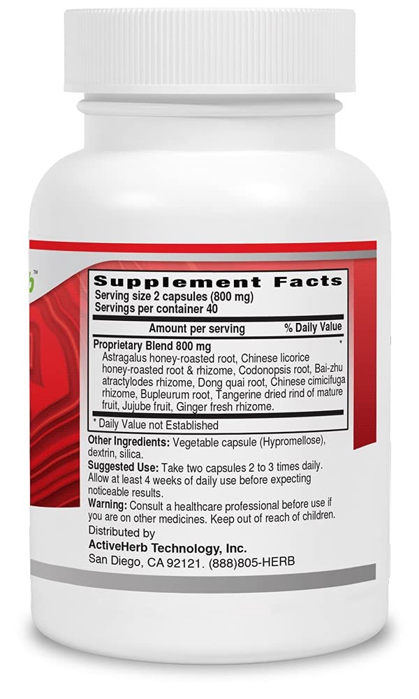 ActiveHerb QiVive Veggie Capsules, 80 Capsules