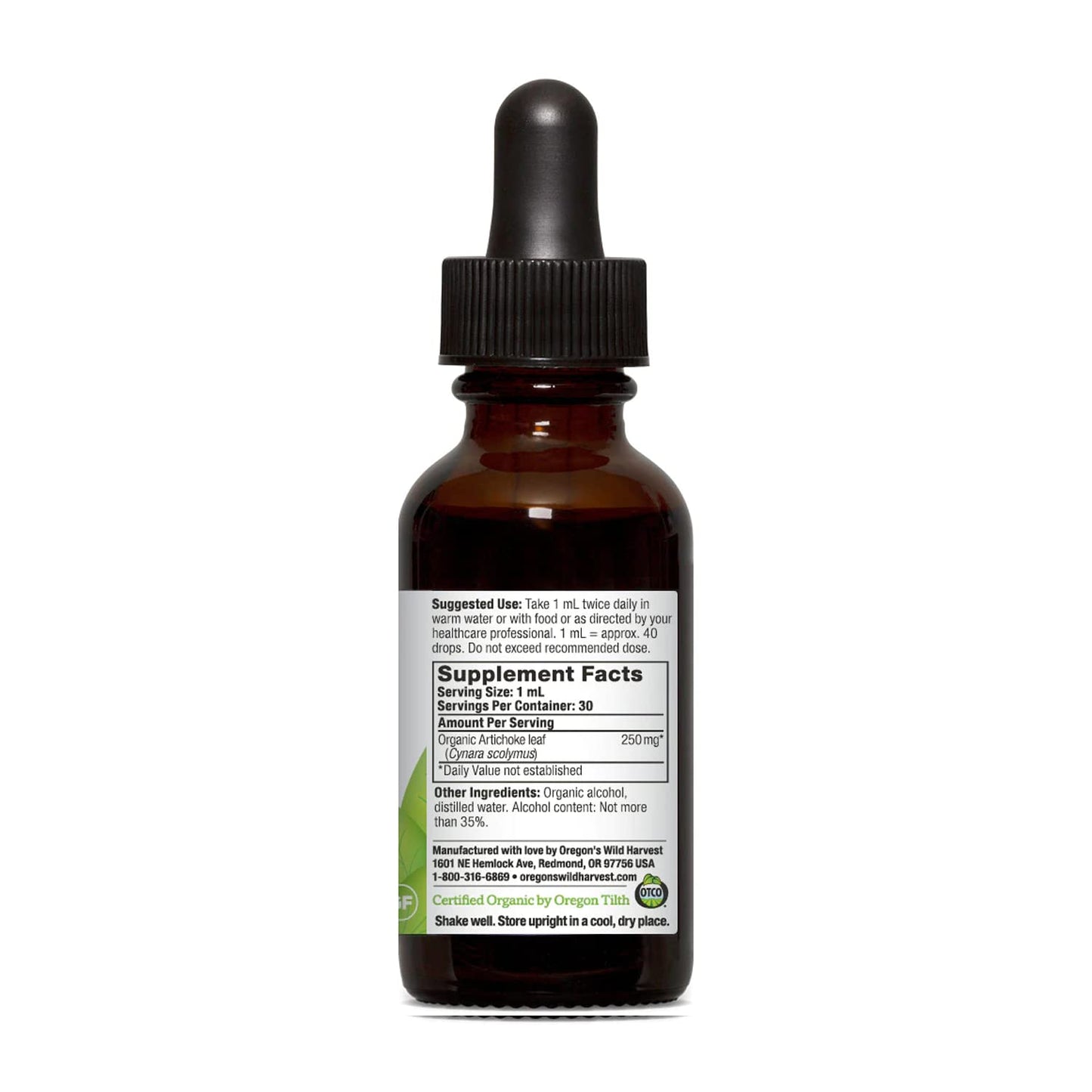 Oregon's Wild Harvest Organic Artichoke Extract (1:4) Capsule, 1 Count