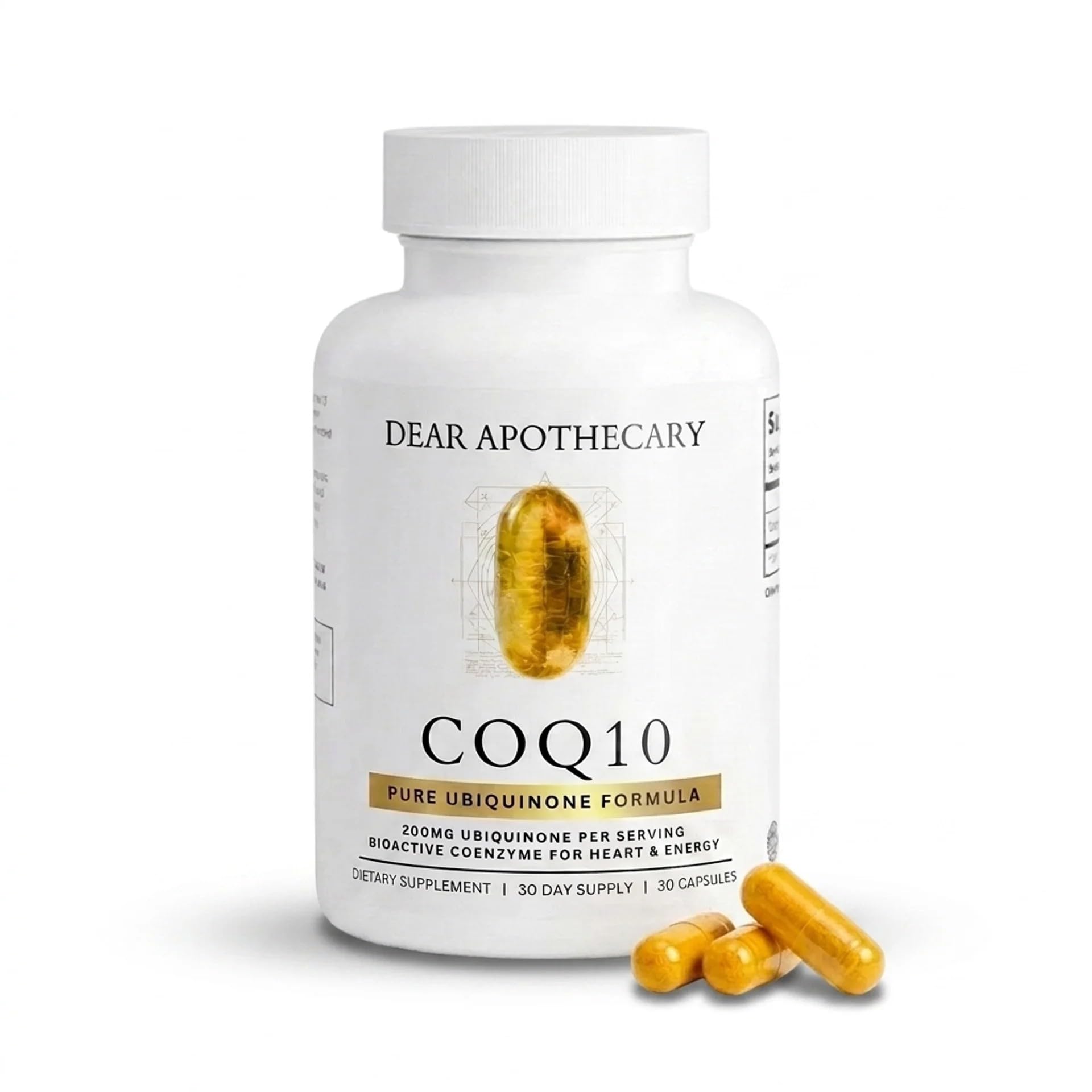 Dear Apothecary Coenzyme Q10 200mg Capsules 30 Count