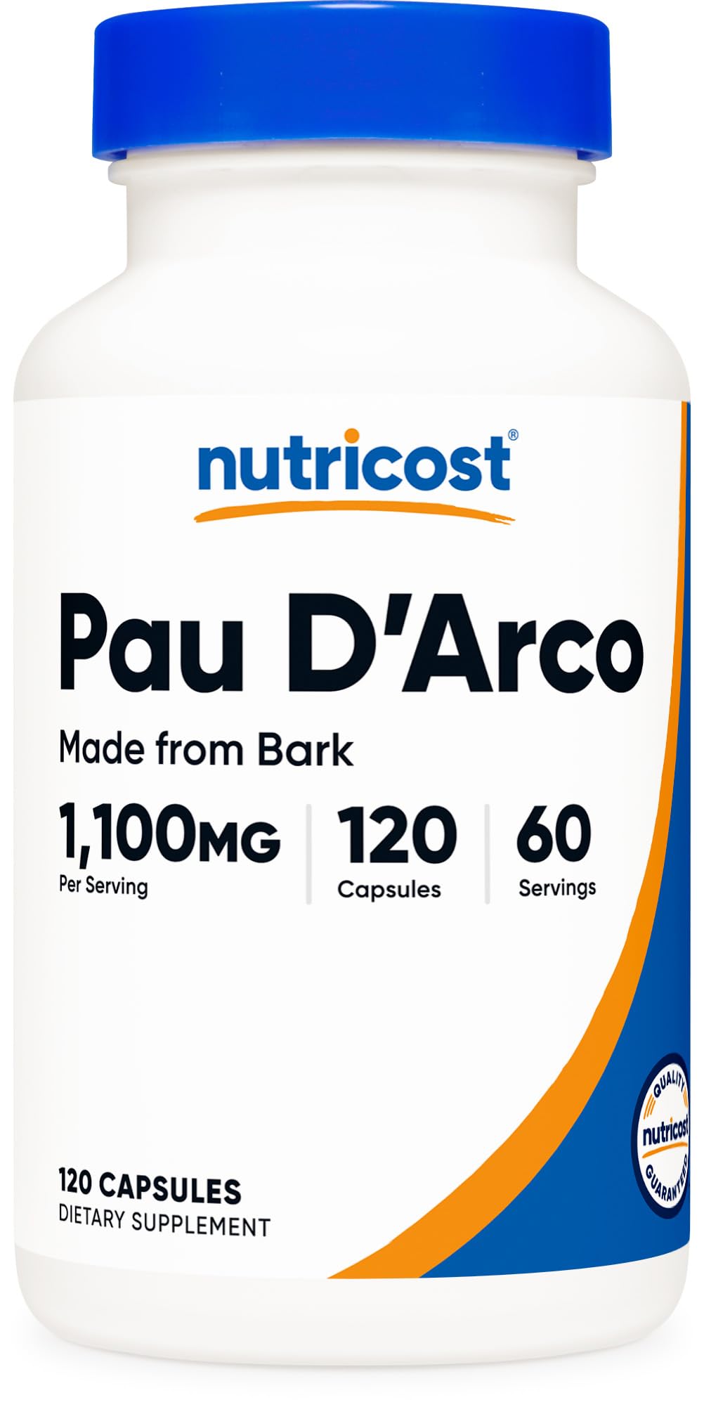 Nutricost PAU D'Arco Inner Bark 1100mg Capsules, 120 Count