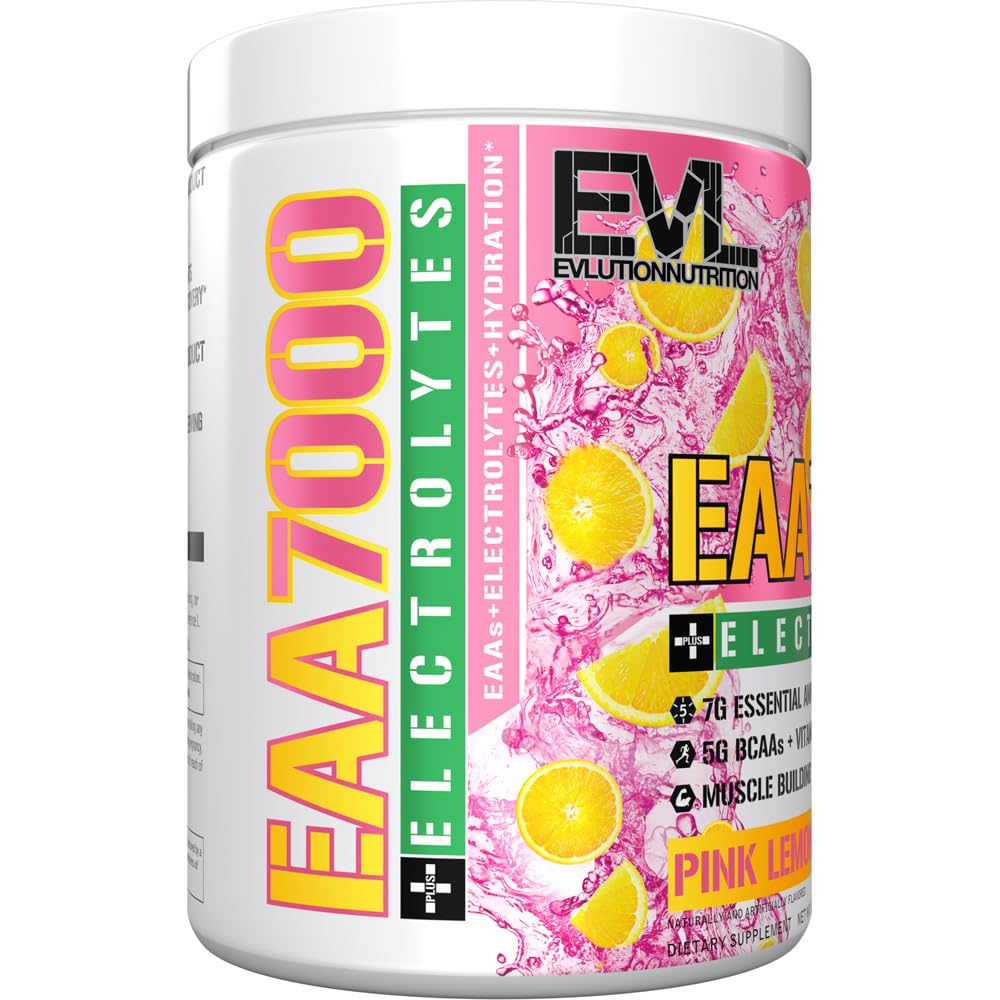 Evlution EAA7000 + Electrolytes Amino Acid Powder Pre & Post Workout, 13 Ounce