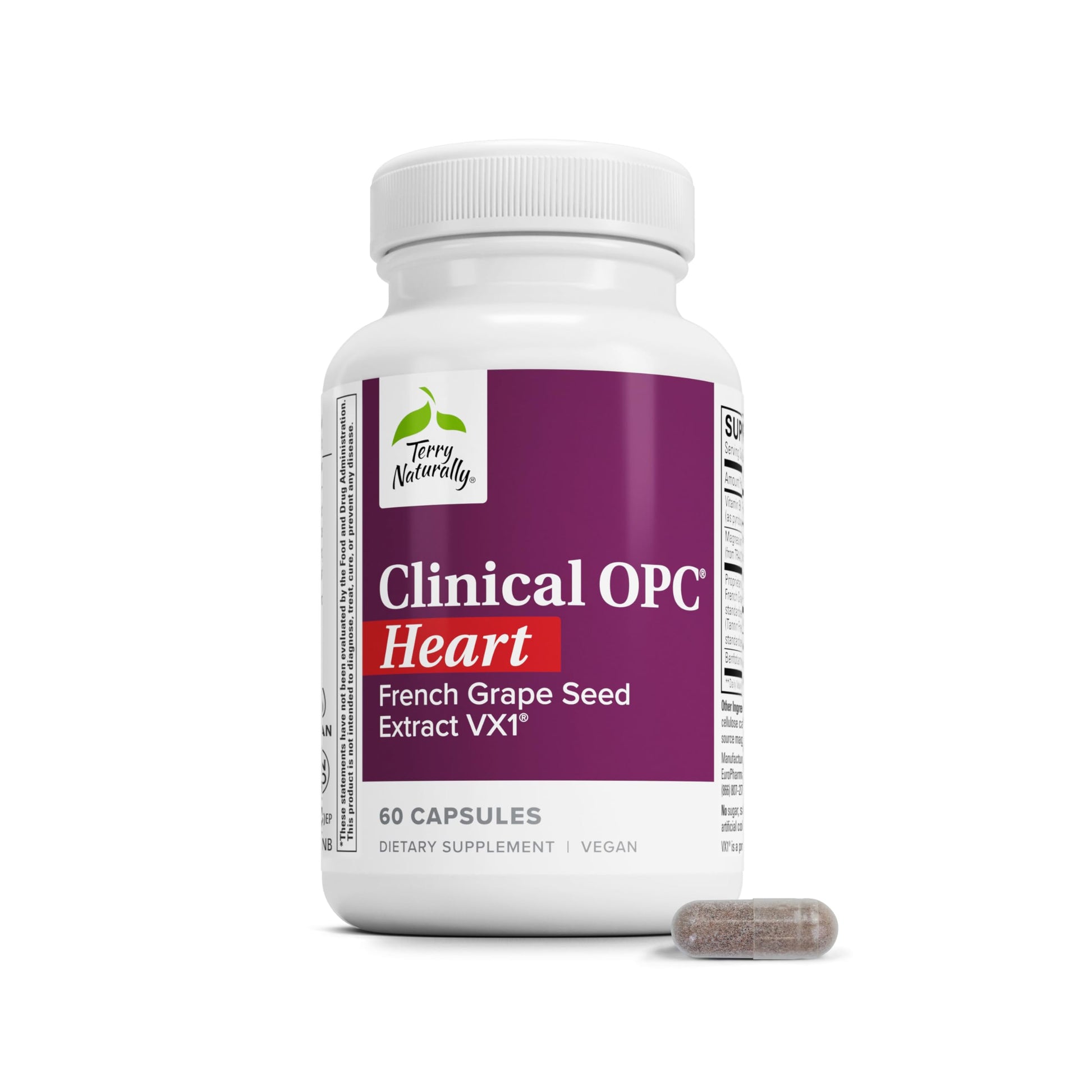 Terry Naturally Clinical OPC Heart - Artery Health & Circulation Capsule, 60 Count