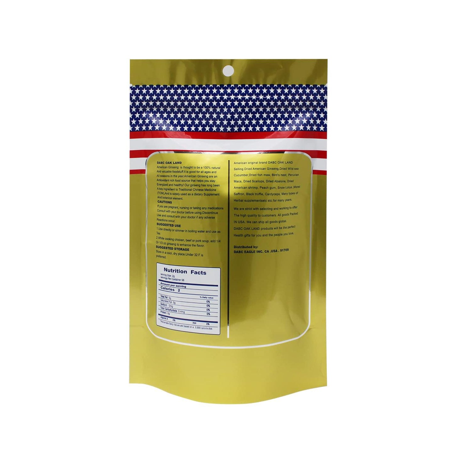 DABC OAK LAND American Ginseng from Wisconsin Tablet 4 Count