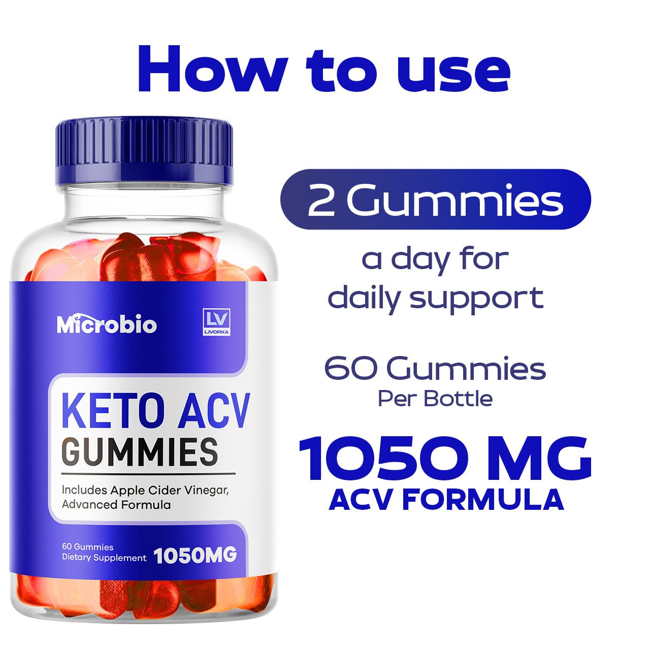 LIVORKA Microbio Keto ACV Gummies 300 Gummies