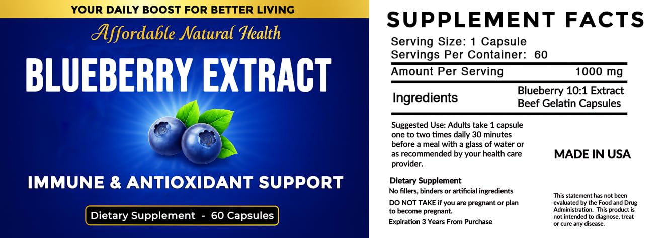 Heaven's Gate Blueberry Extract Capsules, 120 Capsules