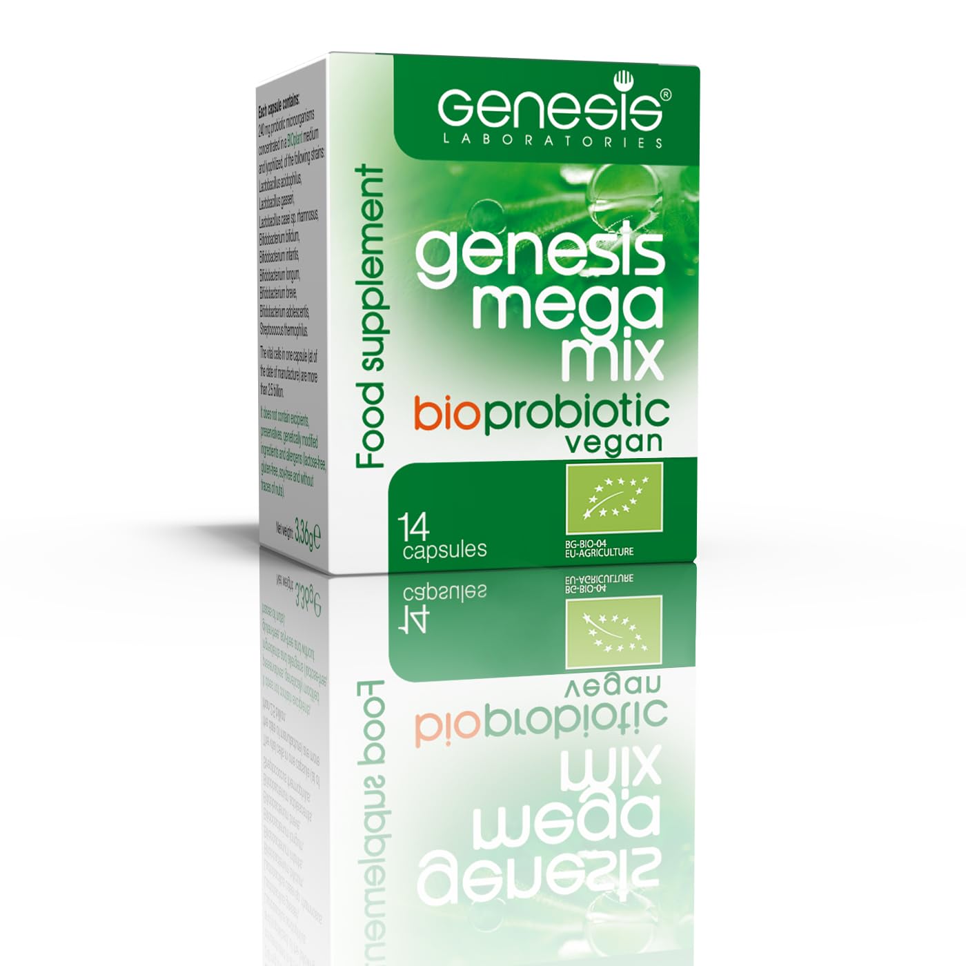 Genesis LABORATORIES MegaMix BIO Probiotic for Gut Health Capsules, 14 Capsules