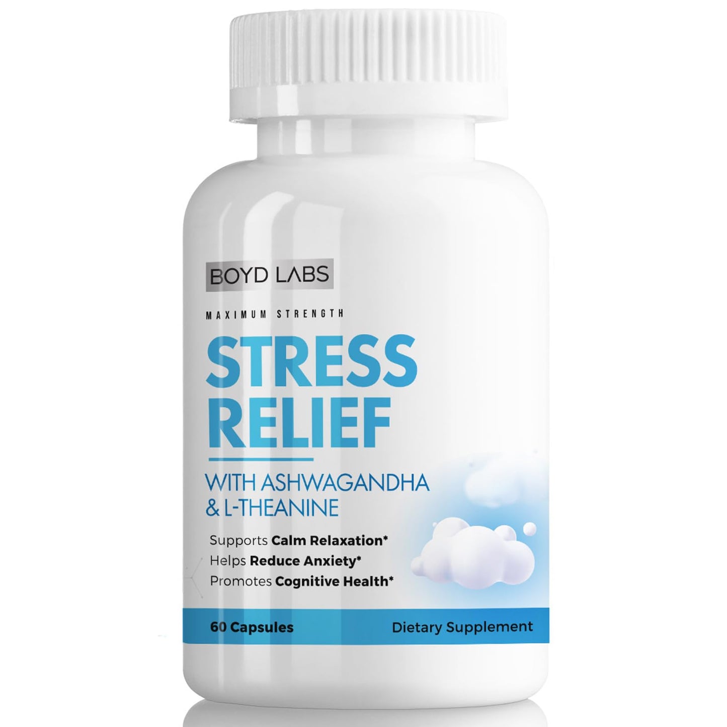 Boyd Labs Stress Relief with Ashwagandha and L-Theanine Capsules, 60 Count