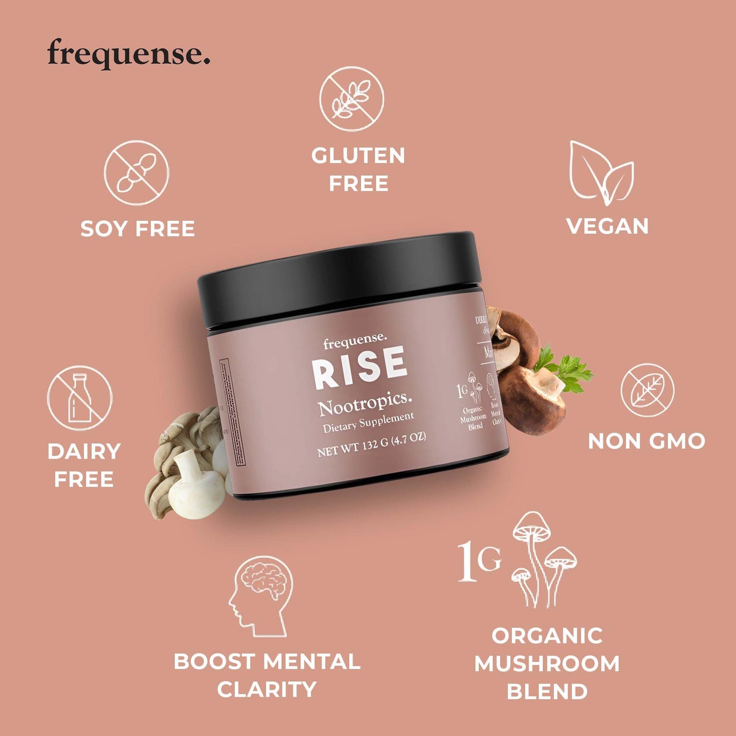 FREQUENSE Rise Nootropic Powder 4.7 oz