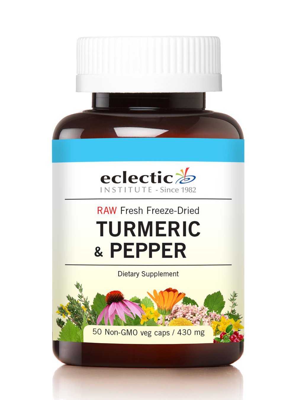 Eclectic Institute Turmeric & Pepper Capsules, 50 Count