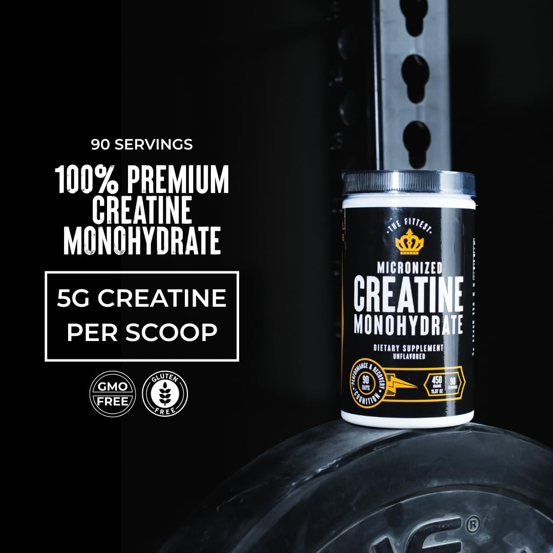 The Fittest Ever Creatine Monohydrate Powder 15.87 Ounce