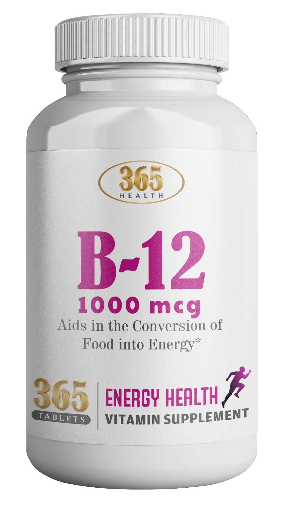 HEALTH LFE Vitamin B12 1000mcg Caplets 365 Count