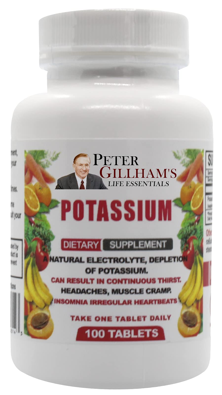 Peter's Choice Peter Gillham’s Life Essentials Potassium Gluconate Tablets 595mg, 100 Tablets