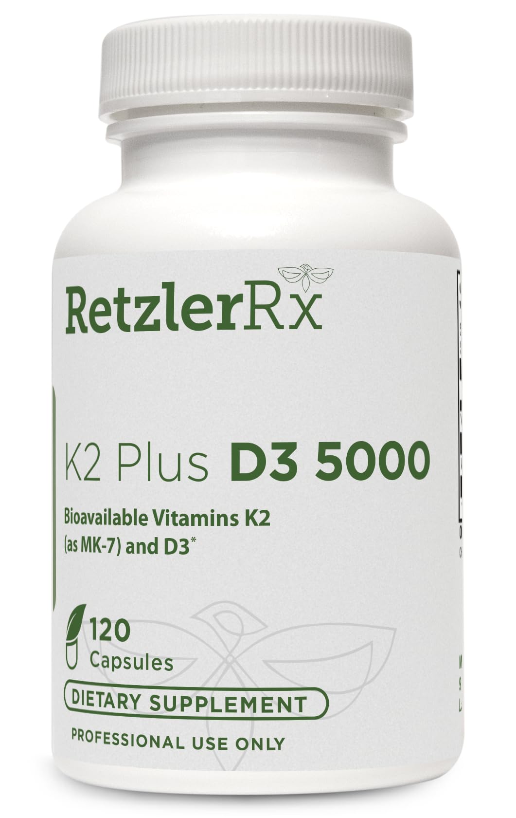 HormoneSynergy RetzlerRx Vitamin K2 + D3 5000 IU Capsule, 60 Count
