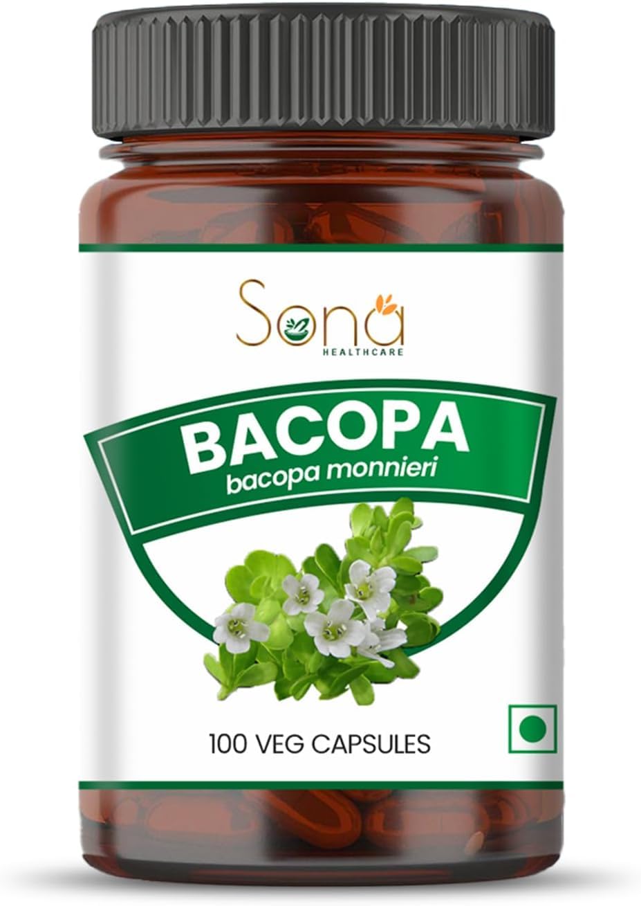 SONA HEALTHCARE Bacopa Capsule 1000mg, 100 Count