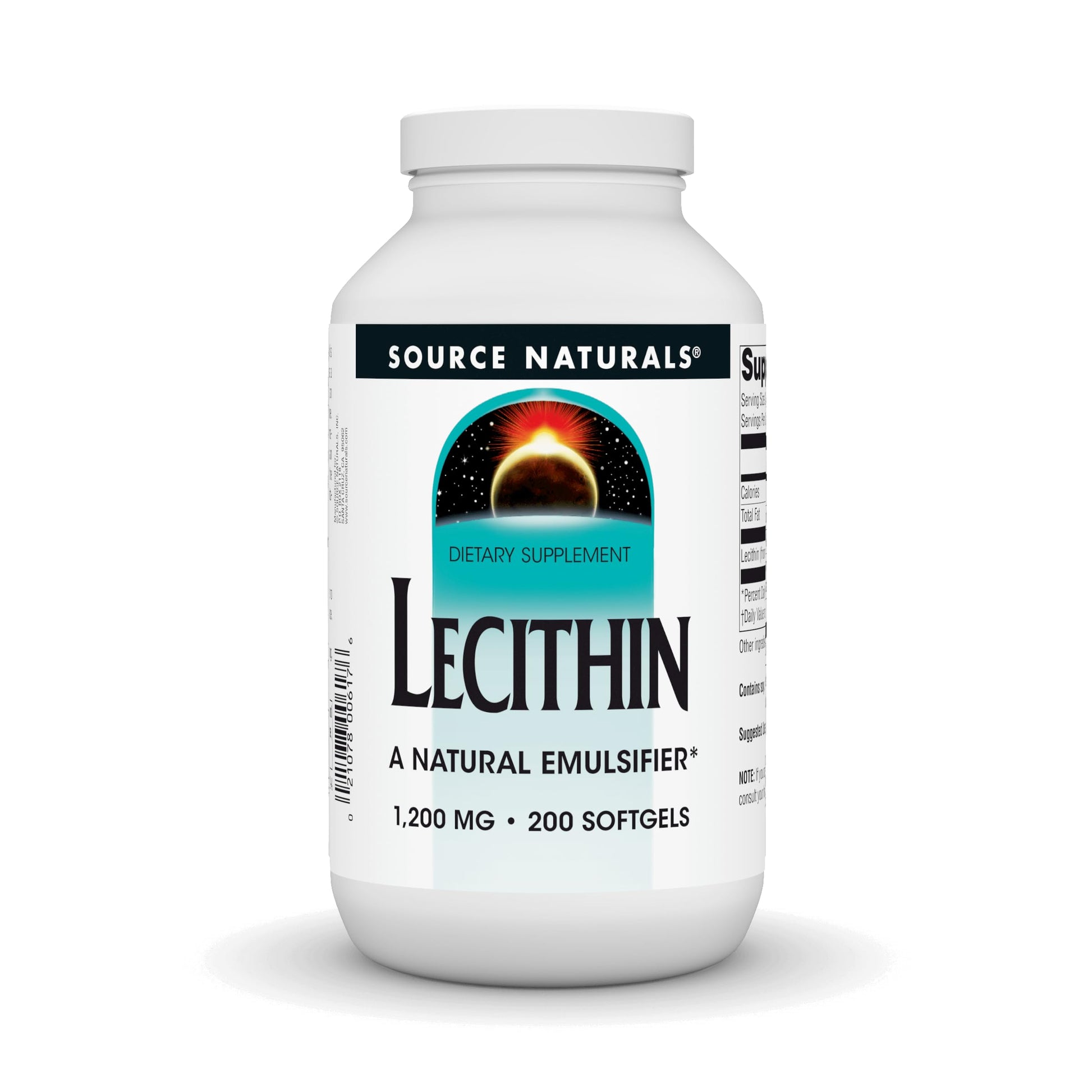 Source Naturals Lecithin 1200 mg Softgels 200