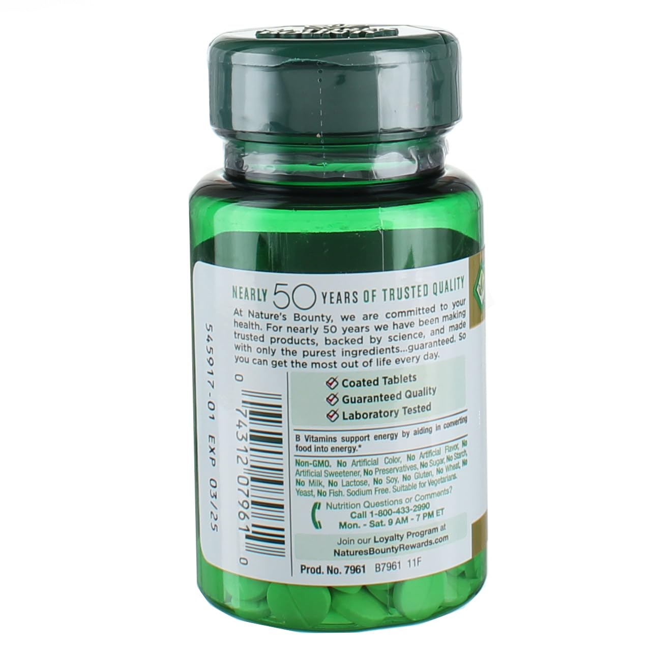 Nature's Bounty Biotin Coated Tablets 1000 mcg, 100 Tablets