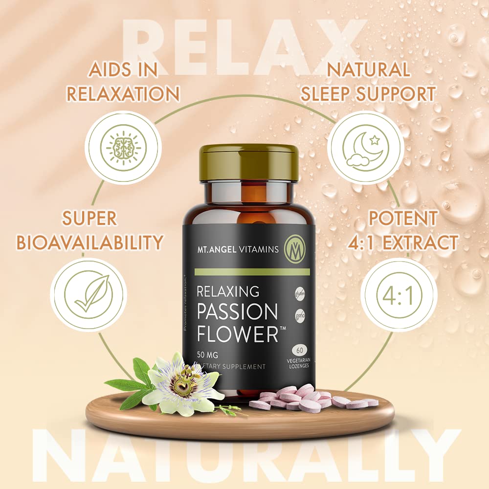 Mt. Angel Vitamins Passion Flower Extract Tablet, 60 Count