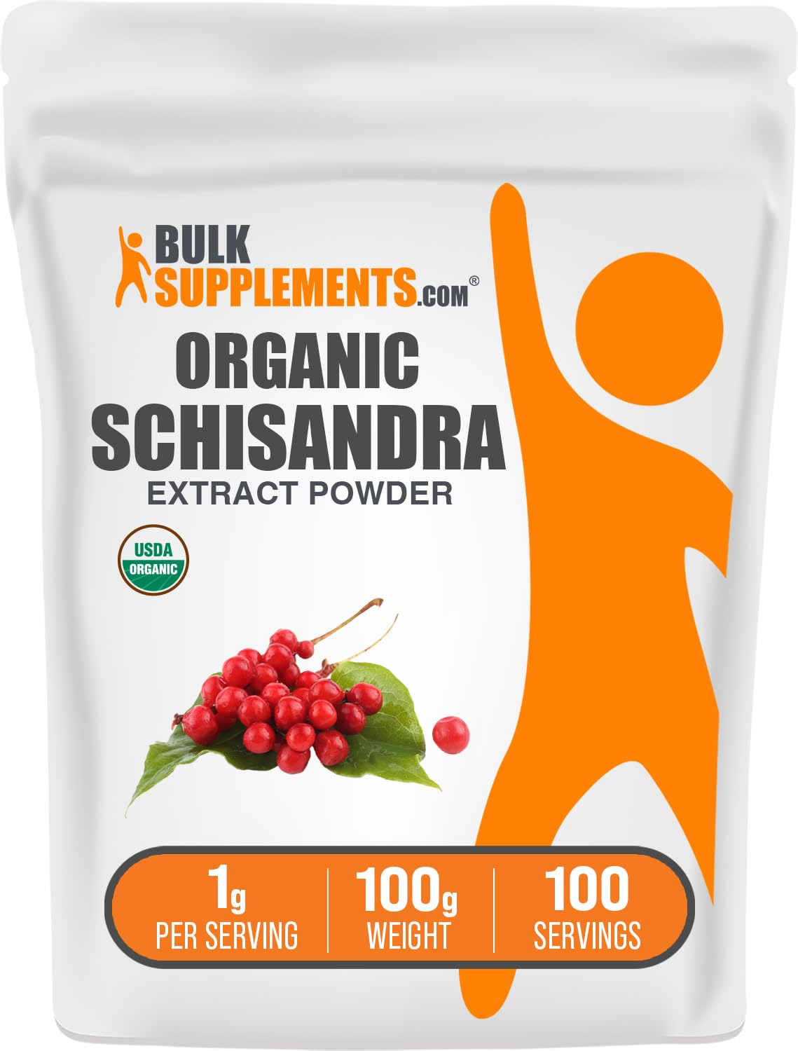 BulkSupplements Organic Schisandra Extract Powder, 3.5 oz