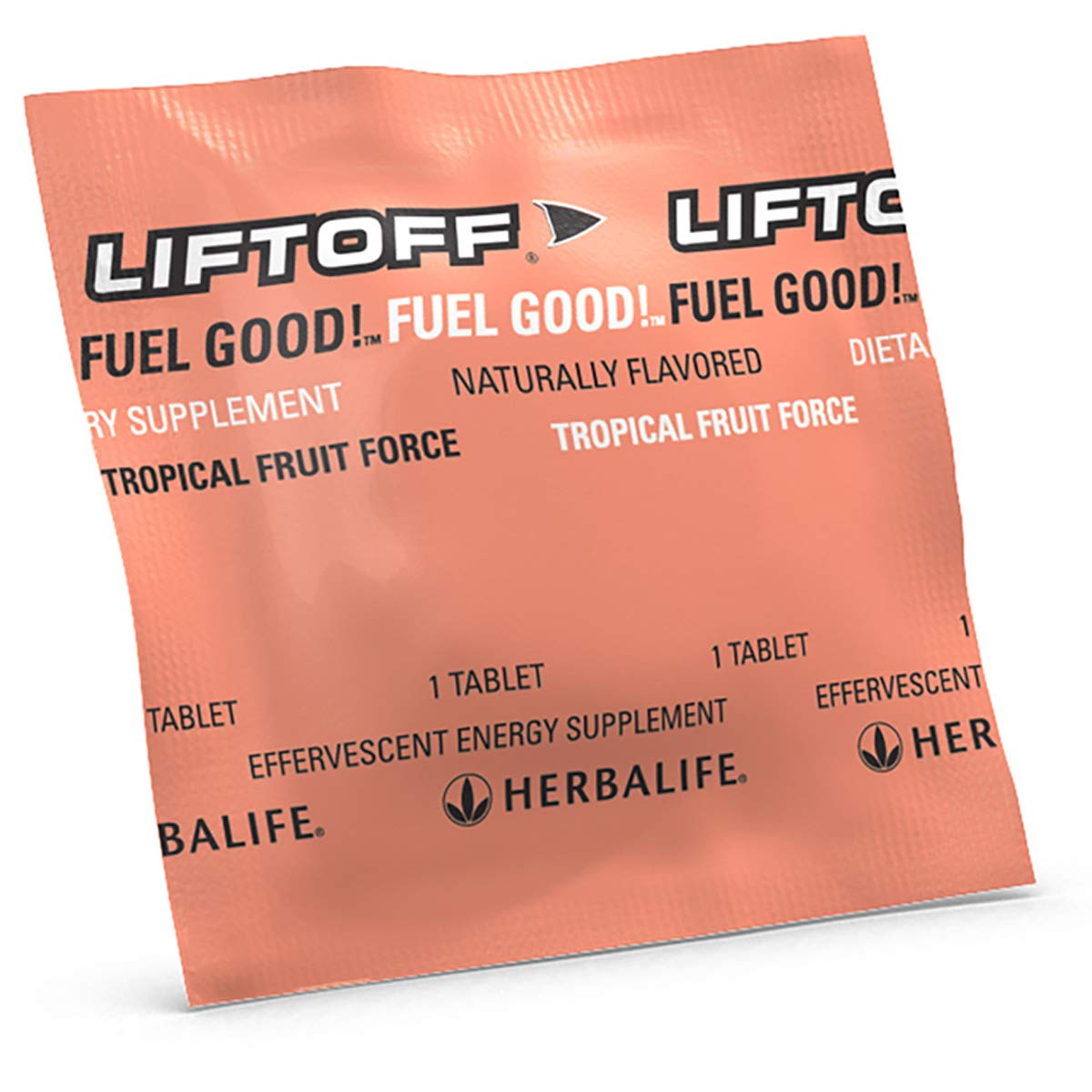 Herbalife Effervescent Energy Supplement Tropical Fruit Force, 10 Tablets