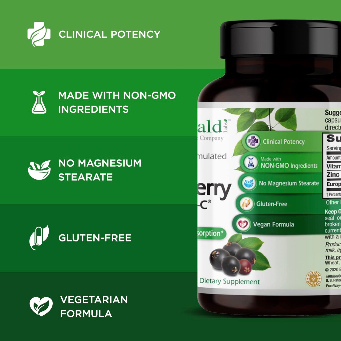 Emerald Labs Elderberry Plus 60 Capsules