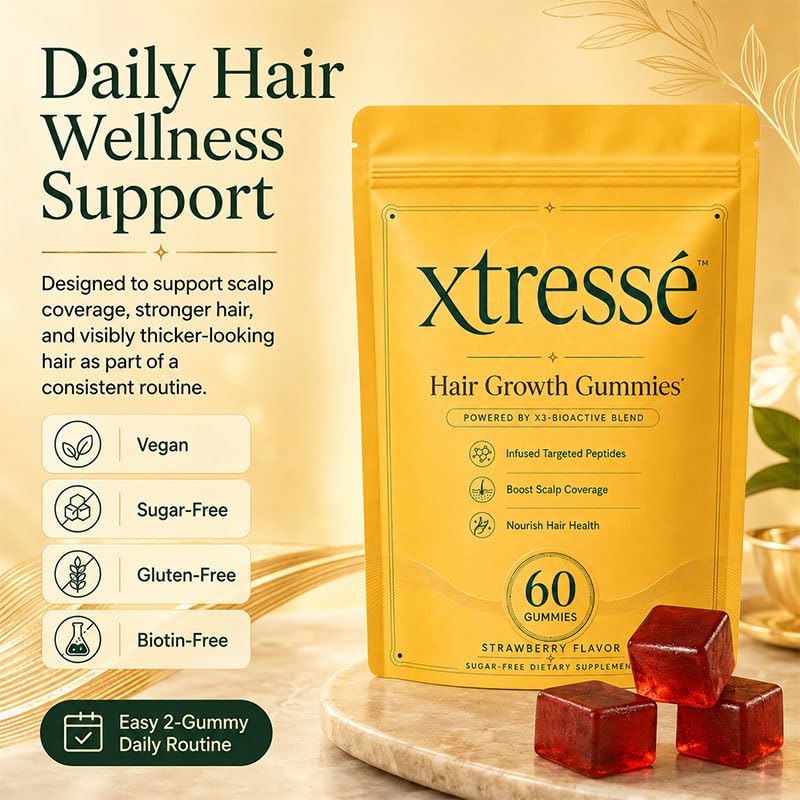 Skinclean Xtresse Hair Growth Gummies 60 Count